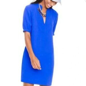 J.CREW Crepe Shift Dress Royal Blue Size 0